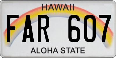 HI license plate FAR607