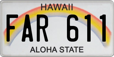 HI license plate FAR611