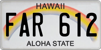 HI license plate FAR612