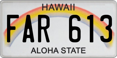 HI license plate FAR613