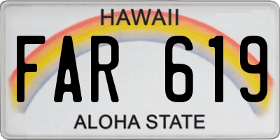 HI license plate FAR619