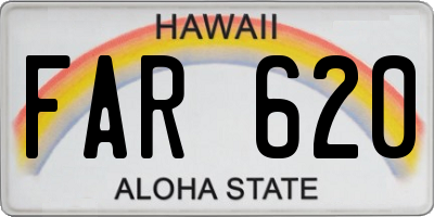 HI license plate FAR620