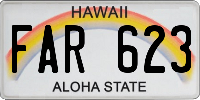 HI license plate FAR623