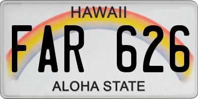 HI license plate FAR626