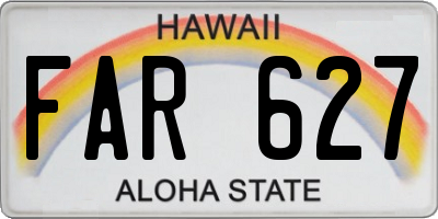 HI license plate FAR627