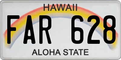 HI license plate FAR628