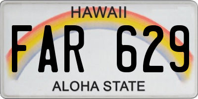 HI license plate FAR629