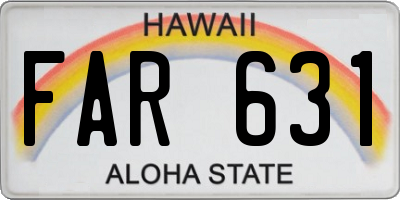HI license plate FAR631