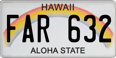 HI license plate FAR632