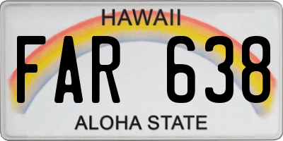 HI license plate FAR638