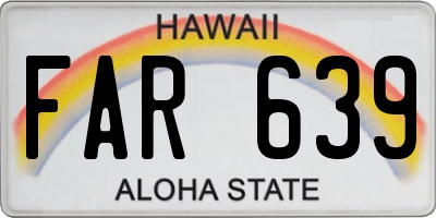HI license plate FAR639