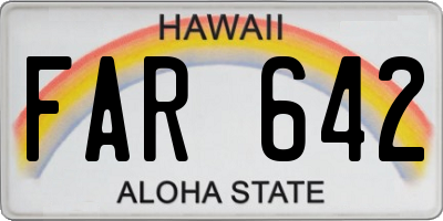 HI license plate FAR642