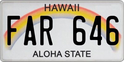 HI license plate FAR646