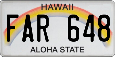 HI license plate FAR648