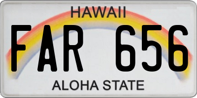 HI license plate FAR656