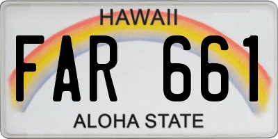 HI license plate FAR661