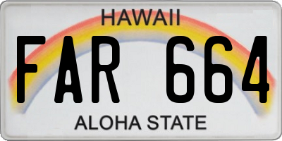 HI license plate FAR664