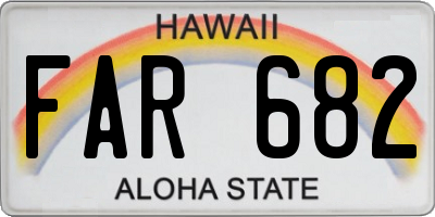 HI license plate FAR682