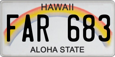HI license plate FAR683