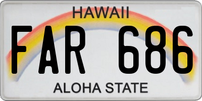 HI license plate FAR686