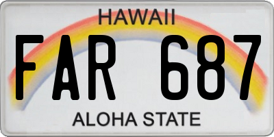 HI license plate FAR687