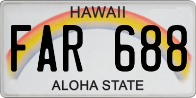 HI license plate FAR688