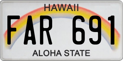 HI license plate FAR691