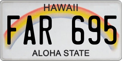 HI license plate FAR695