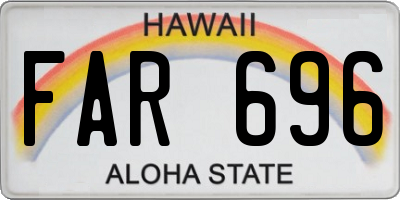 HI license plate FAR696