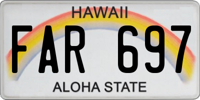 HI license plate FAR697