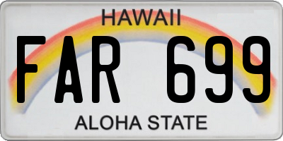 HI license plate FAR699
