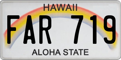 HI license plate FAR719