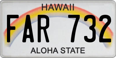 HI license plate FAR732