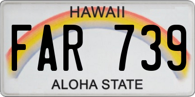 HI license plate FAR739