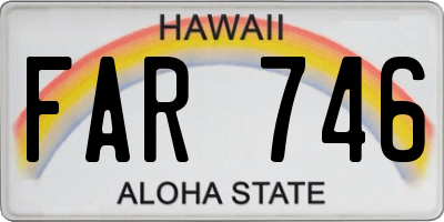 HI license plate FAR746