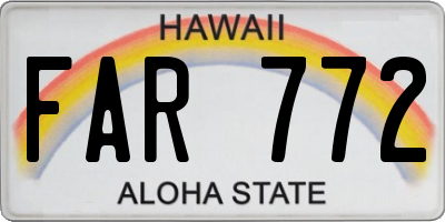 HI license plate FAR772