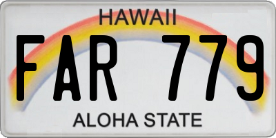 HI license plate FAR779