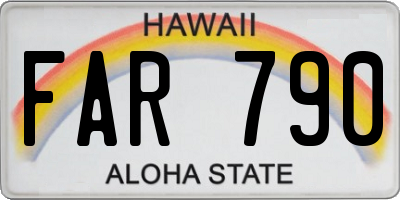 HI license plate FAR790