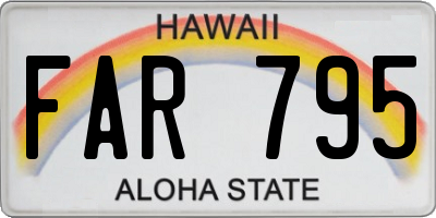HI license plate FAR795