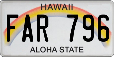 HI license plate FAR796