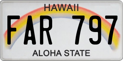 HI license plate FAR797