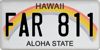 HI license plate FAR811