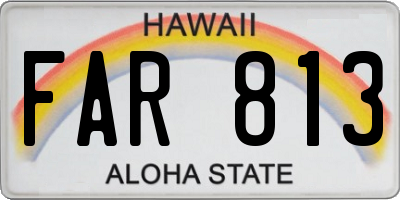 HI license plate FAR813