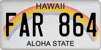 HI license plate FAR864