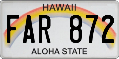 HI license plate FAR872