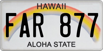 HI license plate FAR877