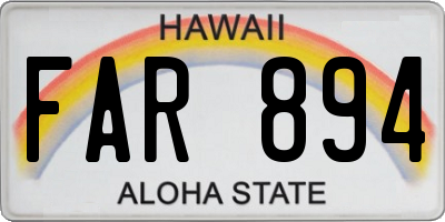 HI license plate FAR894