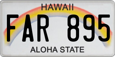 HI license plate FAR895
