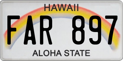 HI license plate FAR897
