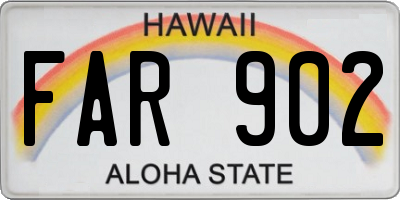 HI license plate FAR902